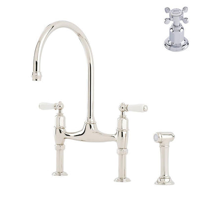 Perrin & Rowe Deck-mounted lonian kitchen tap - chrome