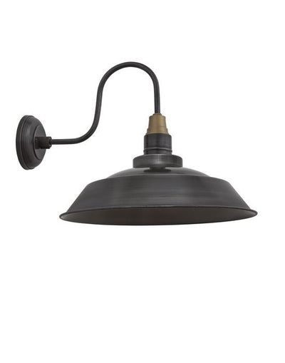 Outlet Brooklyn Vintage Swan Neck Wall Sconce - Step, Pewter