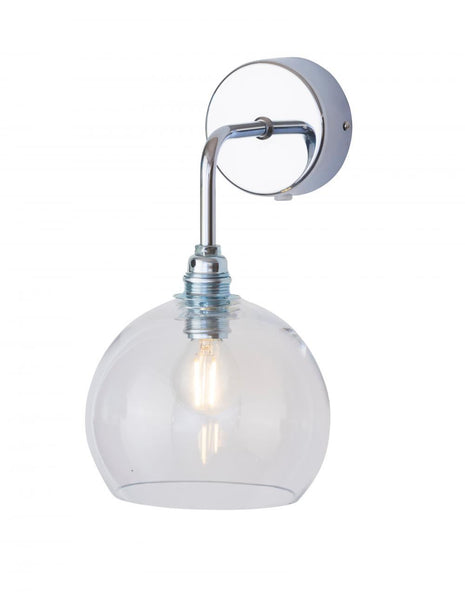 Outlet Rowan Wall Light - Clear / silver fittings