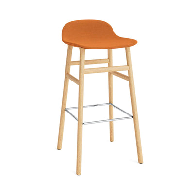 Normann Copenhagen Form Barstool, Upholstered with Wood Legs