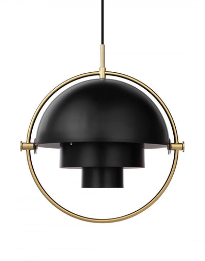 Outlet Multi-Lite pendant light - large - Black / brass details