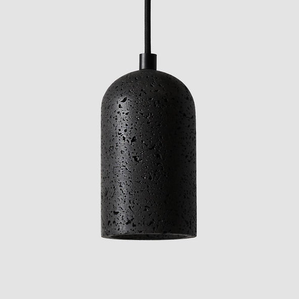 Outlet Bento U pendant light - Lava stone - black