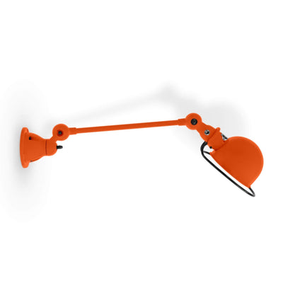 Outlet Jielde Loft One Arm Wall Light - Orange, Matt, Integral Switch On Shade