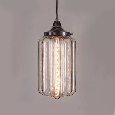 Old School Electric Ellington Pendant Light, Clear Glass