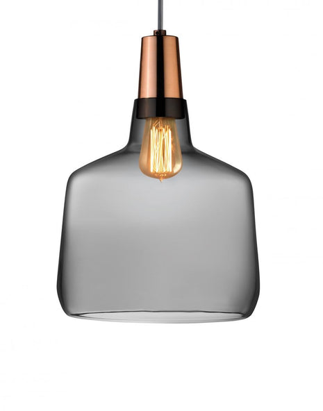 Ex Display Mono Pendant Light - Smoked Glass