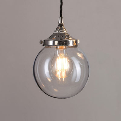 Old School Electric Globe blown glass pendant light - B22