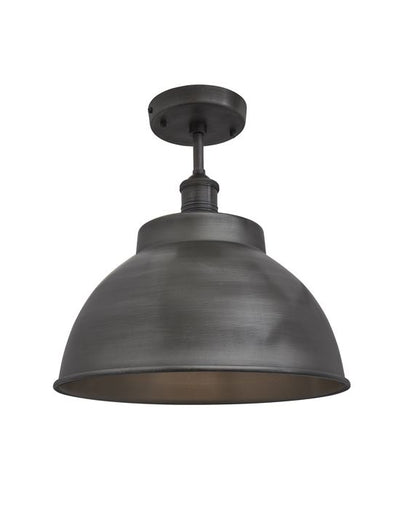 Industville Brooklyn Flush Ceiling Light - Dome Shade