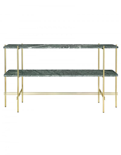 GUBI TS Console Table with Brass Frame - with Shelves