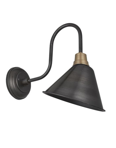 Industville Vintage Cone Shaped Barn Swan Neck Retro Wall Sconce Lamp