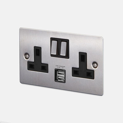 Buster + Punch 2G UK Plug Socket With USB