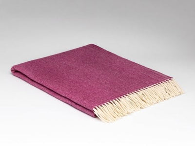 Beetroot Herringbone Soft Throw