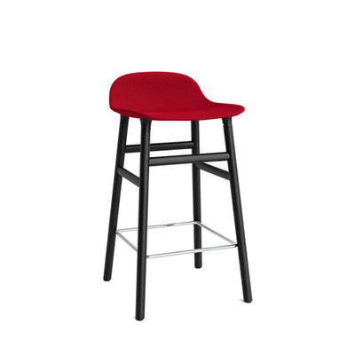 Normann Copenhagen Form Barstool, Upholstered with Wood Legs