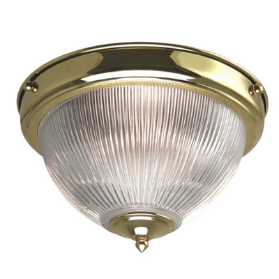 B-Stock Prismatic Dome Flush Ceiling Mount Polished Brass