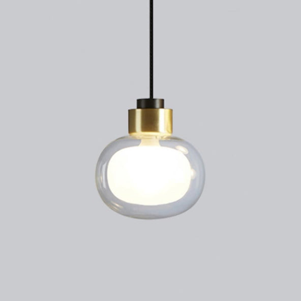 Outlet Nabila pendant - Medium - black chrome & smoke glass