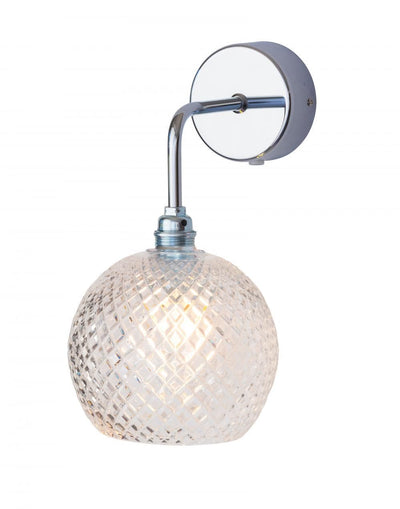 Outlet Rowan Crystal Wall Light - Small Check, Silver