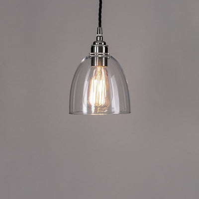 Old School Electric Bell Blown Glass Pendant Light