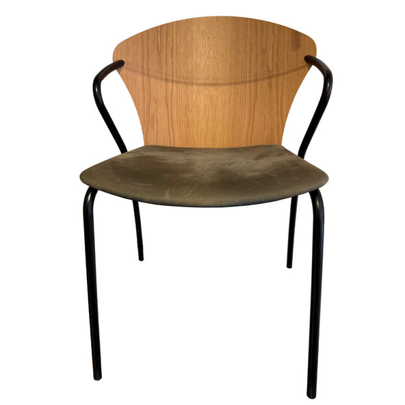 Ex-Display Bessi Chair - Oak Veneer, Dune Leather **STORE COLLECTION ONLY**