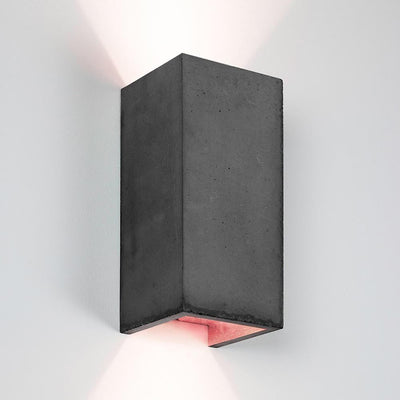 Concrete rectangular up/down wall light