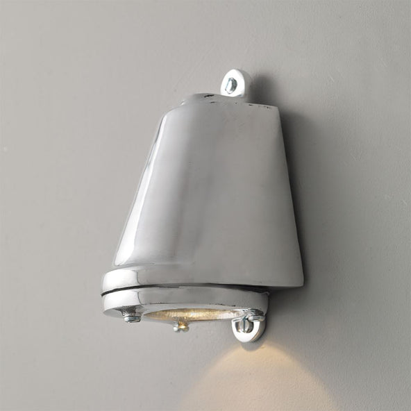 Ex Display Davey Mast Exterior Wall Light - Polished Aluminium