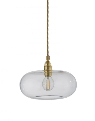 Outlet Horizon Pendant - 21cm, Clear - gold fittings