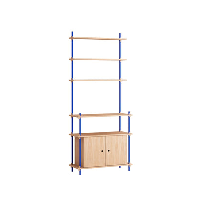 MOEBE single shelving system with cabinet