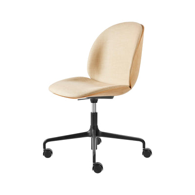 GUBI Beetle Meeting Chair - Front Upholstered, Oak Shell And Height Adjustable