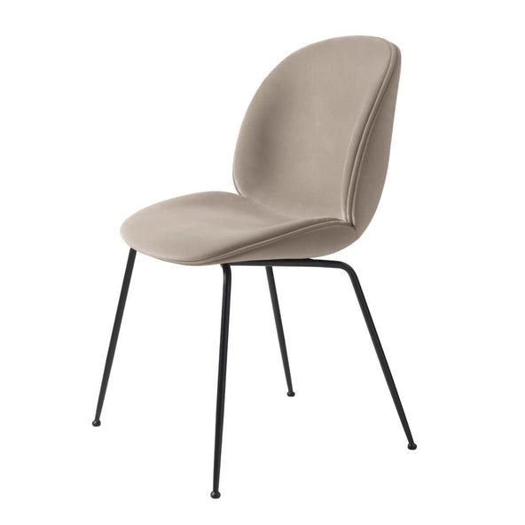 Outlet Gubi Beetle fully upholstered chair - Gubi velvet with black legs