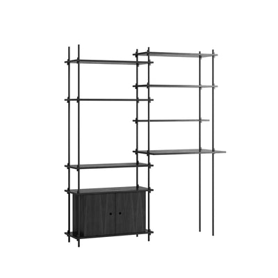 MOEBE double shelving system with cabinet