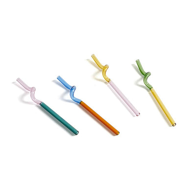 HAY Sip Spiral Glass Straws