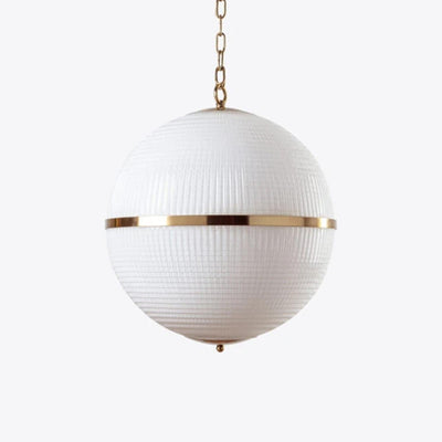 Pure White Lines Parisian Globe Pendant Light