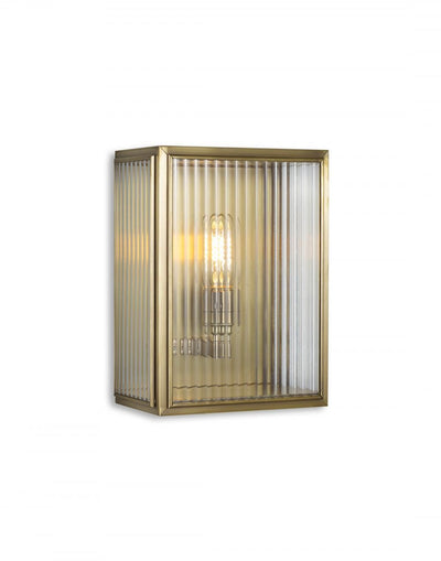 J. Adams Birch Wall Light with Reeded Glass