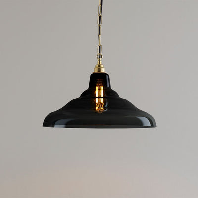 Glass school pendant light