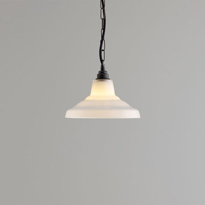 Glass school pendant light