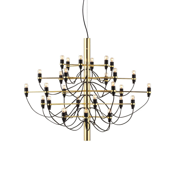 Outlet 2097 chandelier - 30 bulb, Brass, Clear bulbs