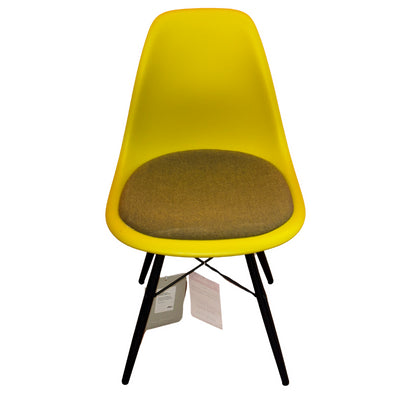 Ex-Display Vitra DSW chair - Hopsak fabric, Mustard shell, Black Maple legs **STORE COLLECTION ONLY**