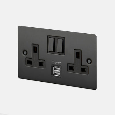 Buster + Punch 2G UK Plug Socket With USB