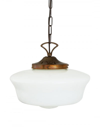 Classic schoolhouse glass pendant light