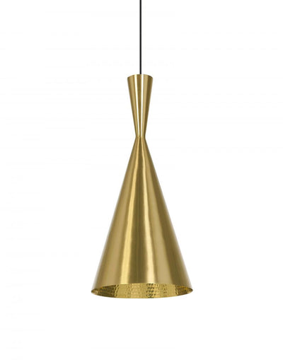 Outlet Tom Dixon Beat LED Pendant Light - Tall, Brushed Brass