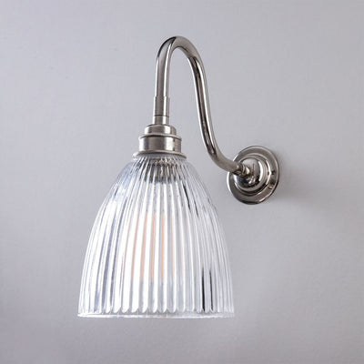 Old School Electric Elongated prismatic wall light - Swan arm