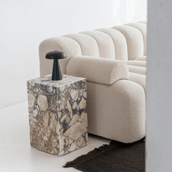 Noho Marble Pillar Side Table