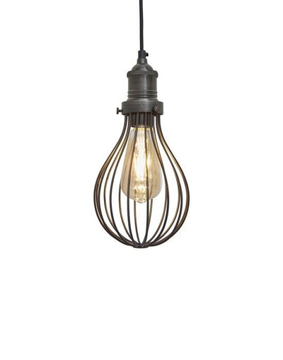 Outlet Cage pendant lights -Balloon - dark pewter cage - pewter holder