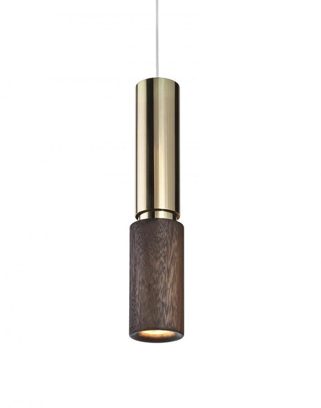 Outlet Amelia pendant - Saman wood and brass