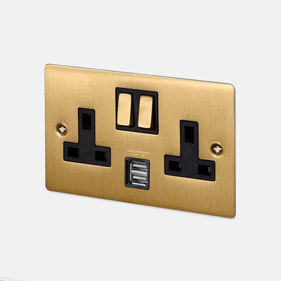 Buster + Punch 2G UK Plug Socket With USB