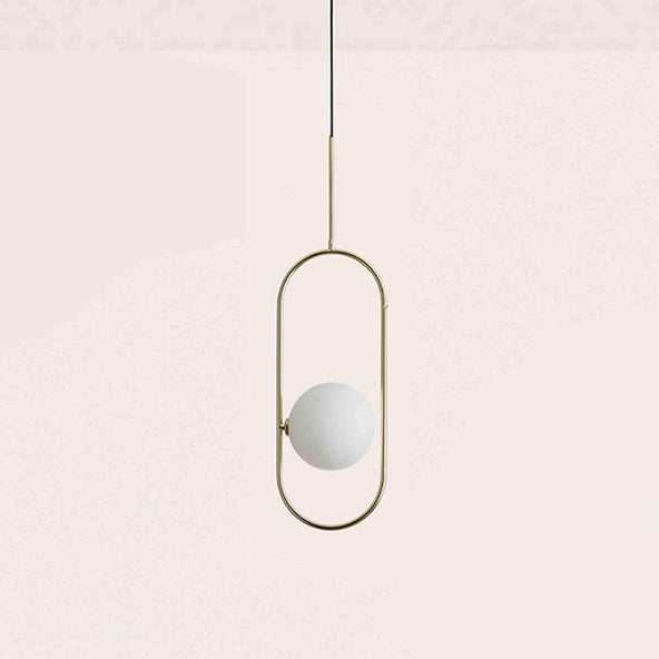 Outlet Abbacus pendant - Matt brass, Opal