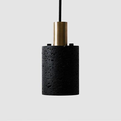 Outlet Bentu N pendant light - Lava stone, Brass