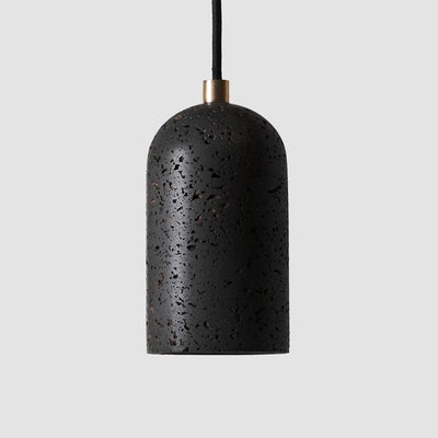 Outlet U pendant - Lava stone - brass