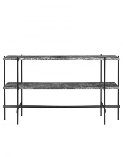 GUBI TS Console Table with Black Frame - with Shelves