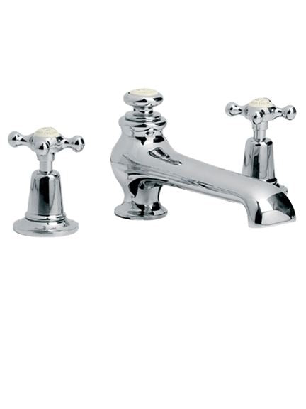 Lefroy Brooks CH1224 Connaught Long Spout Three Hole Basin Mixer with Pop-Up Waste