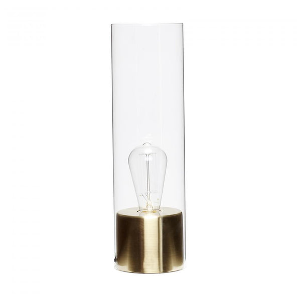 Brass and Glass Tube Lamp