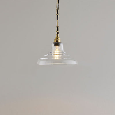 Glass school pendant light